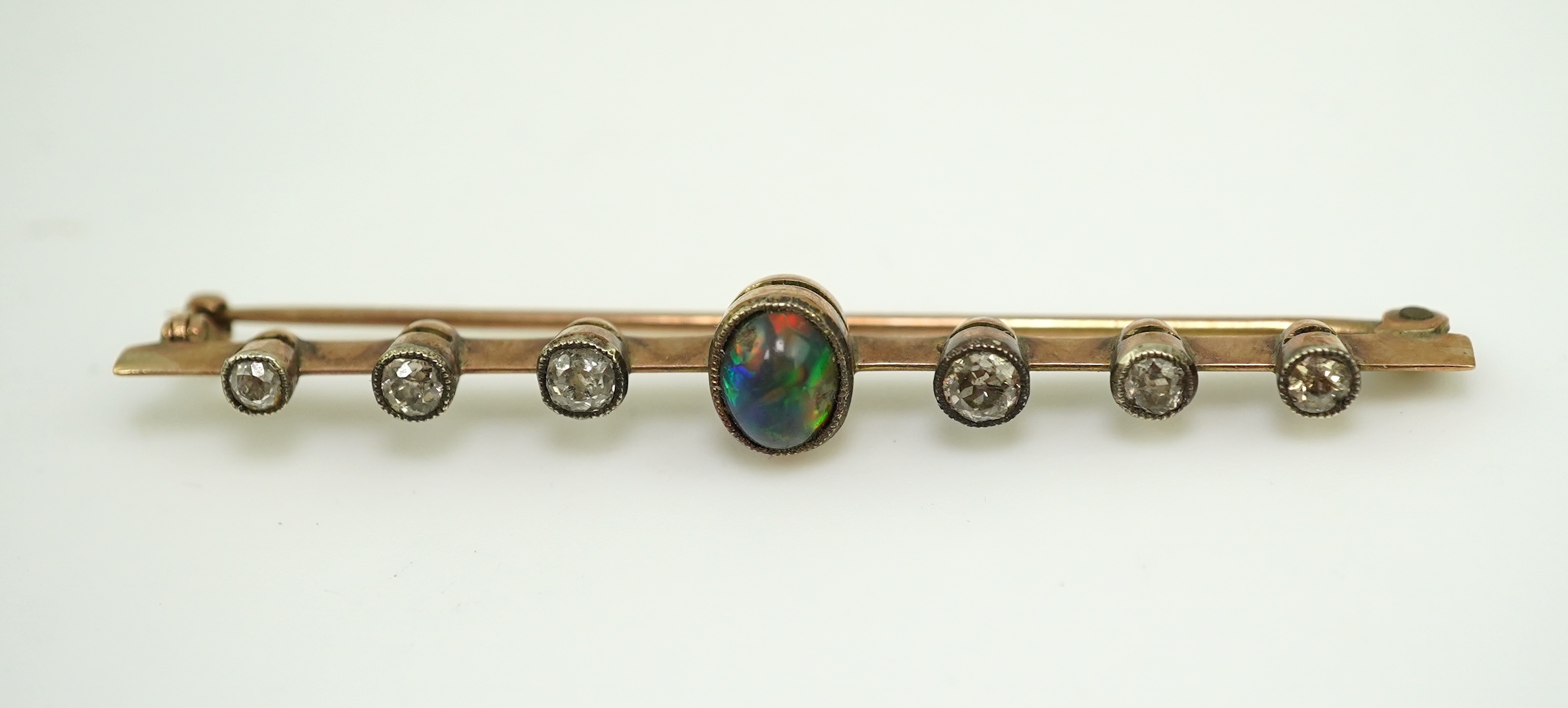 A collection of five gem-set brooches, early 20th century